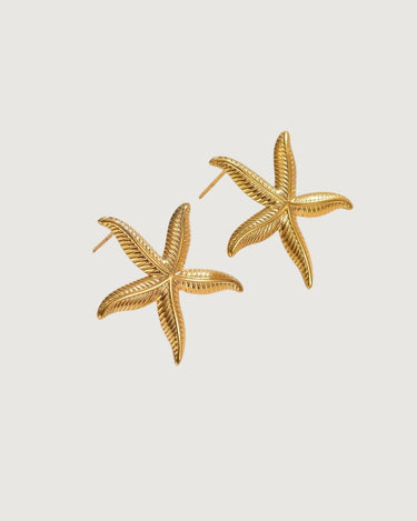 STARFISH STUD EARRINGS GOLD - STUDIO JO STORE